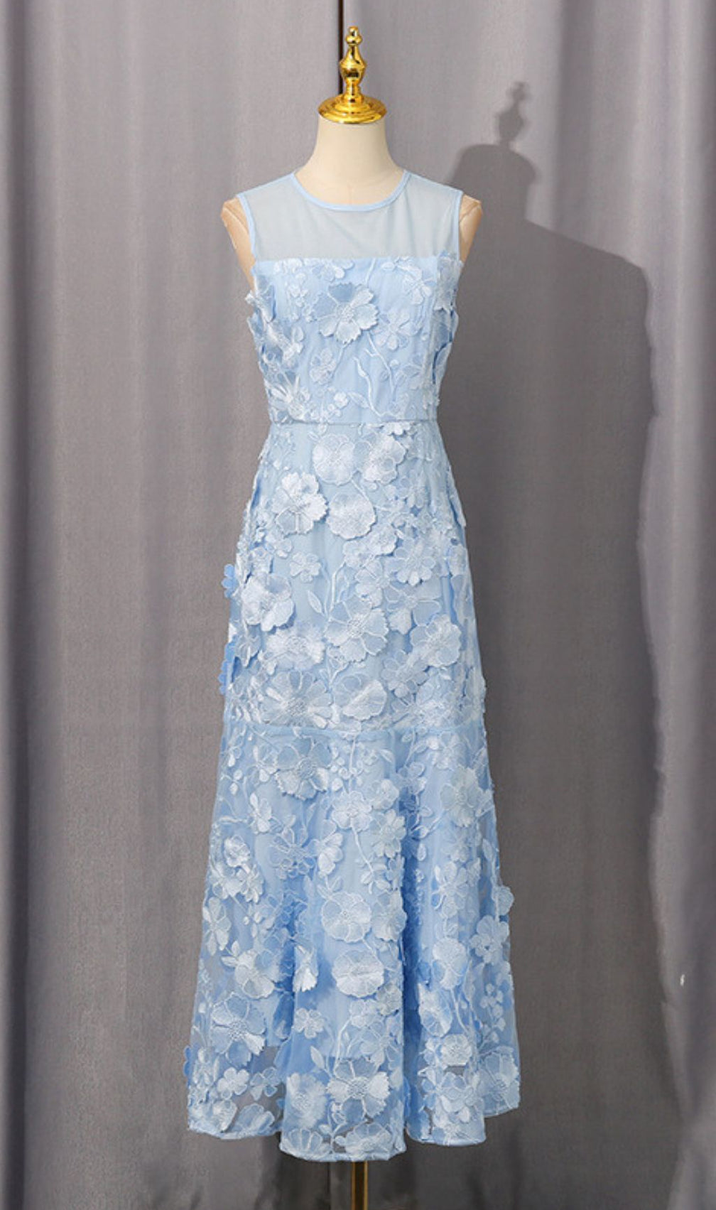 Hiraku Enchanted Yellow 3D Floral Embroidery Maxi Dress - Romantic Wedding Guest & Special Occasion Gown