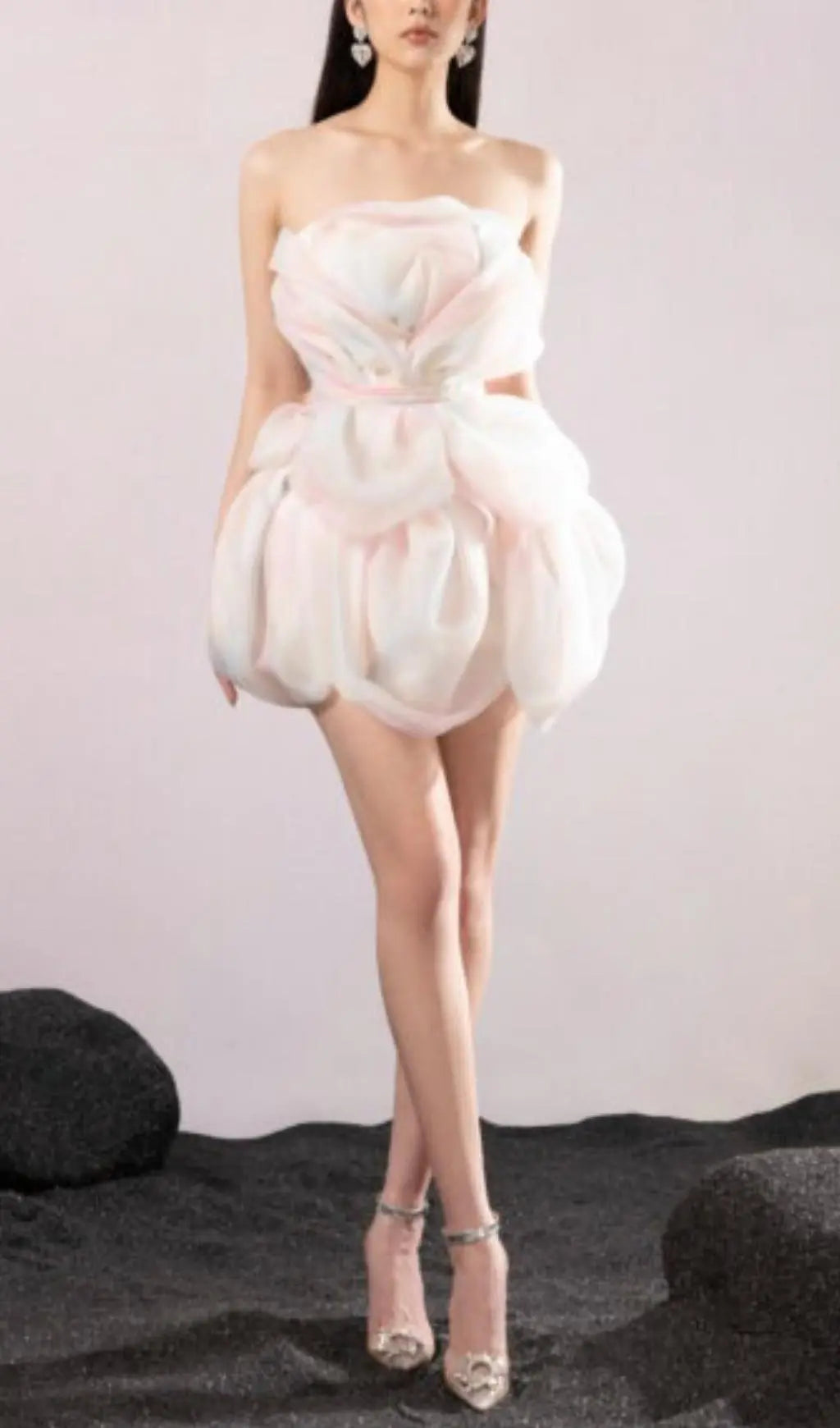 Achit Flower Bud Rainbow Mini Dress