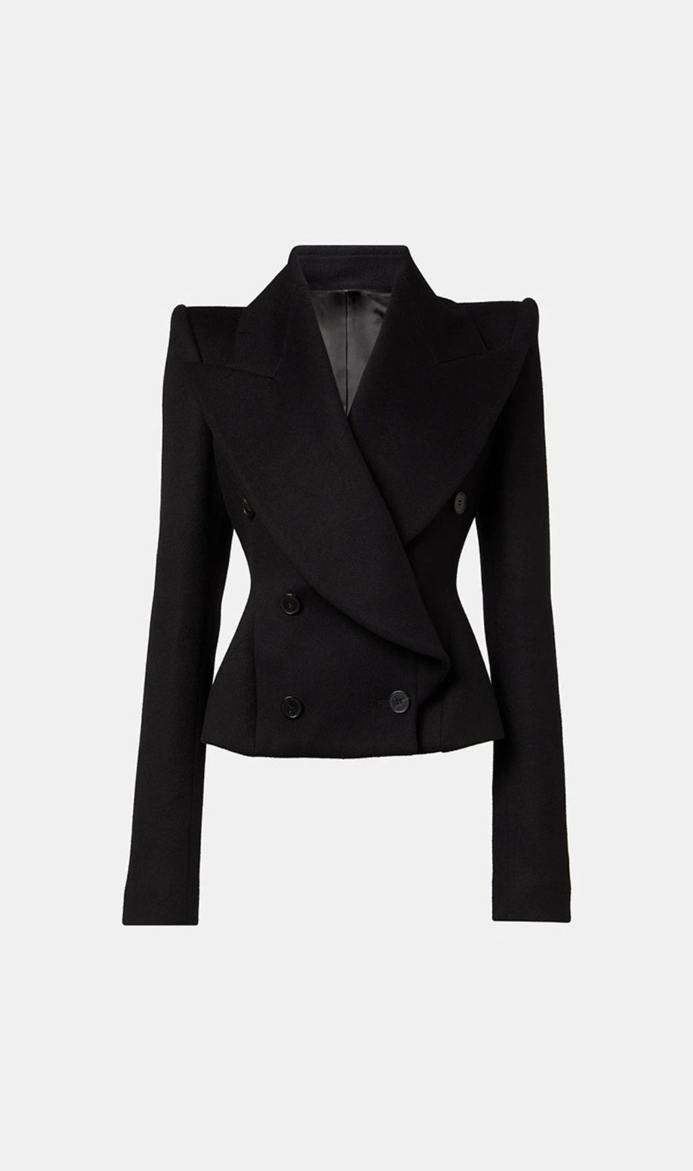 Halima Black Double-Breasted Jacket