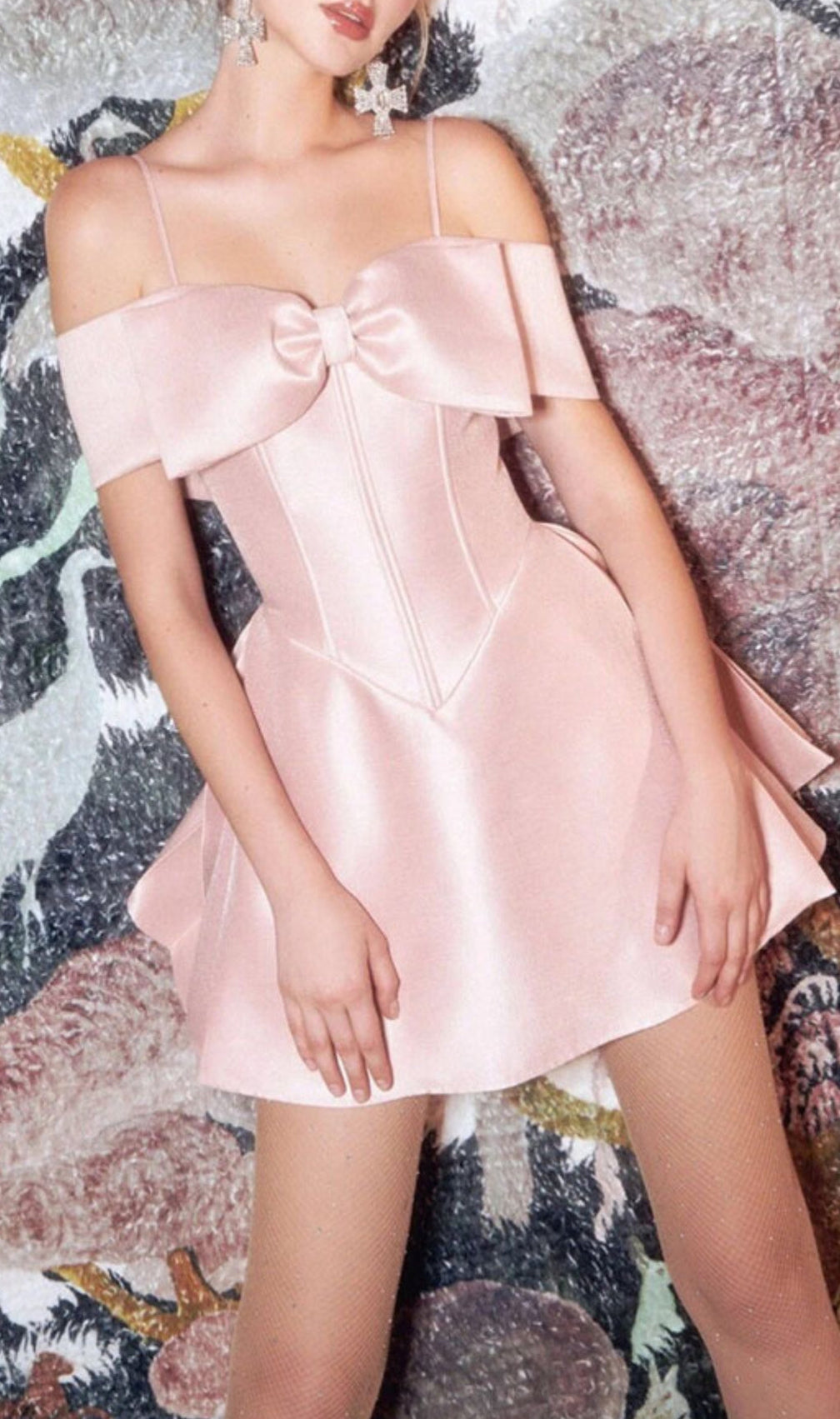 Agrata Bow Corset Mini Dress