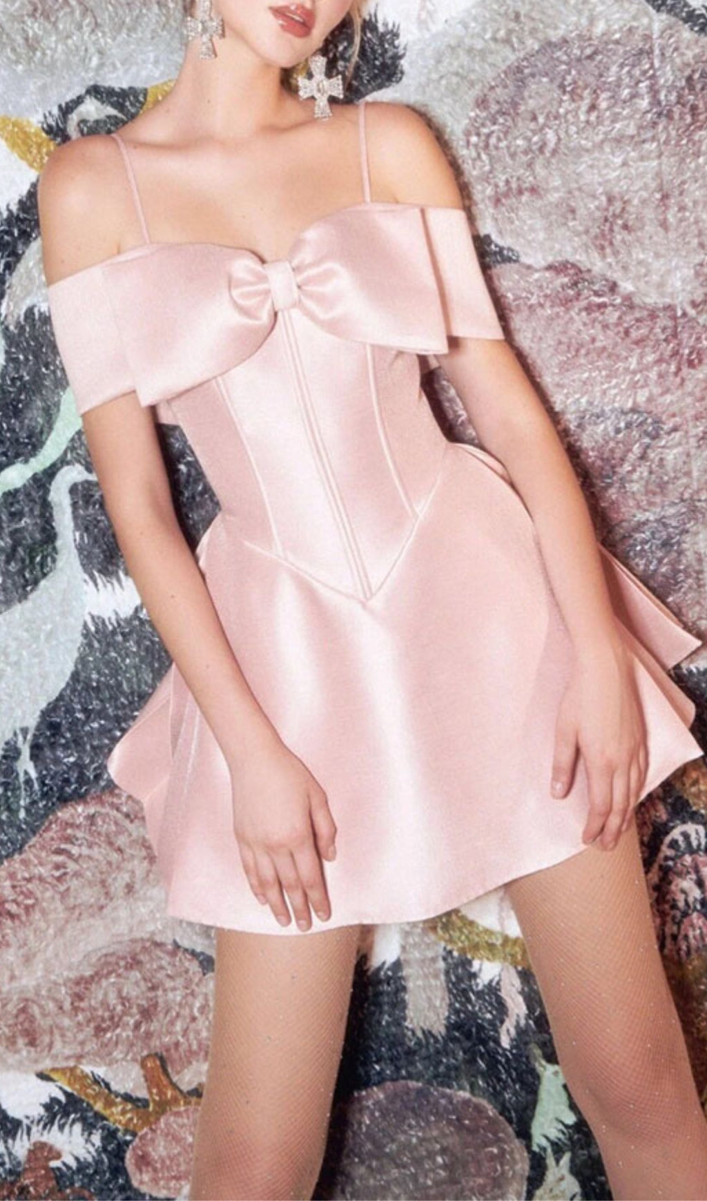 Agrata Bow Corset Mini Dress