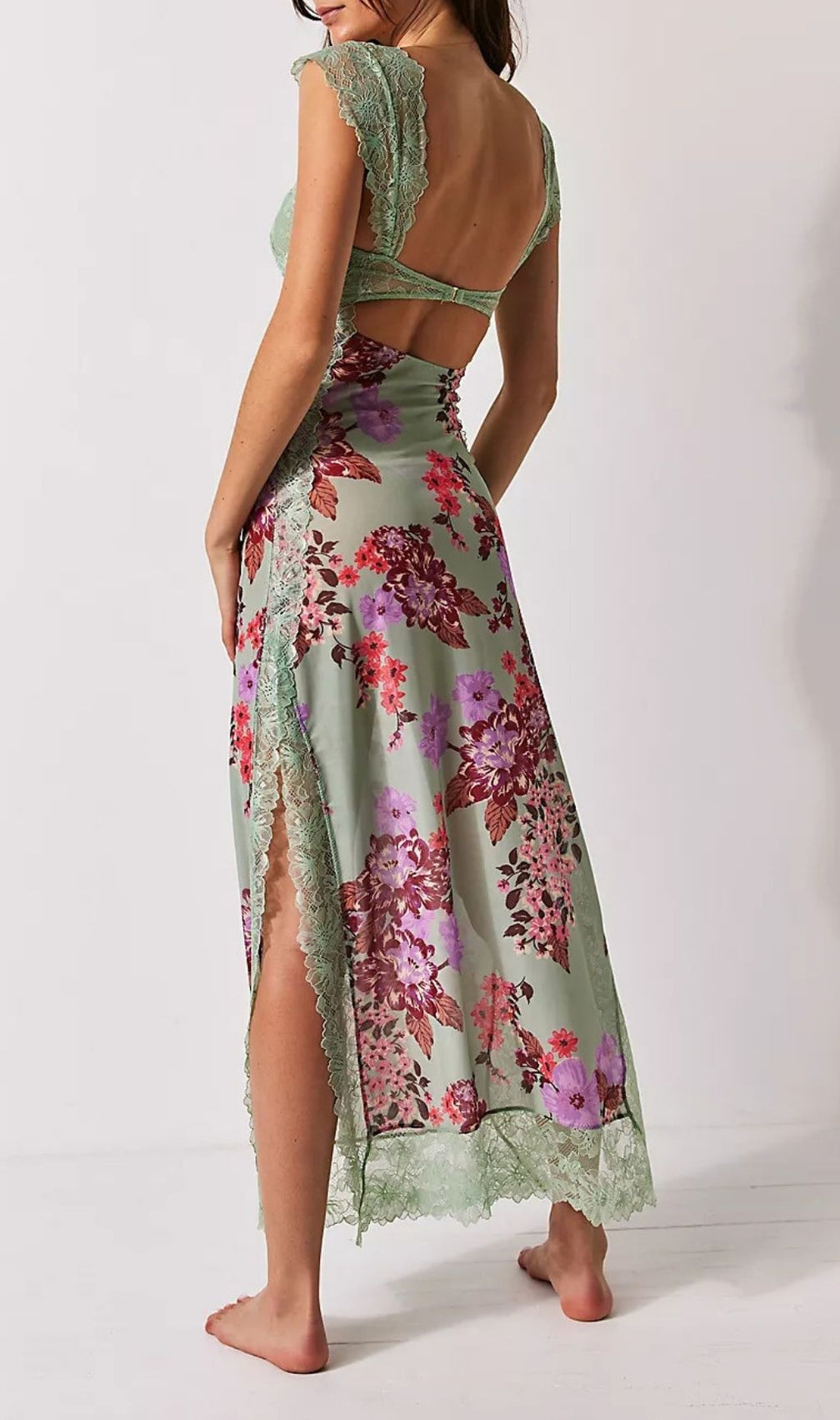 Ladee Lace Floral Midi Dress