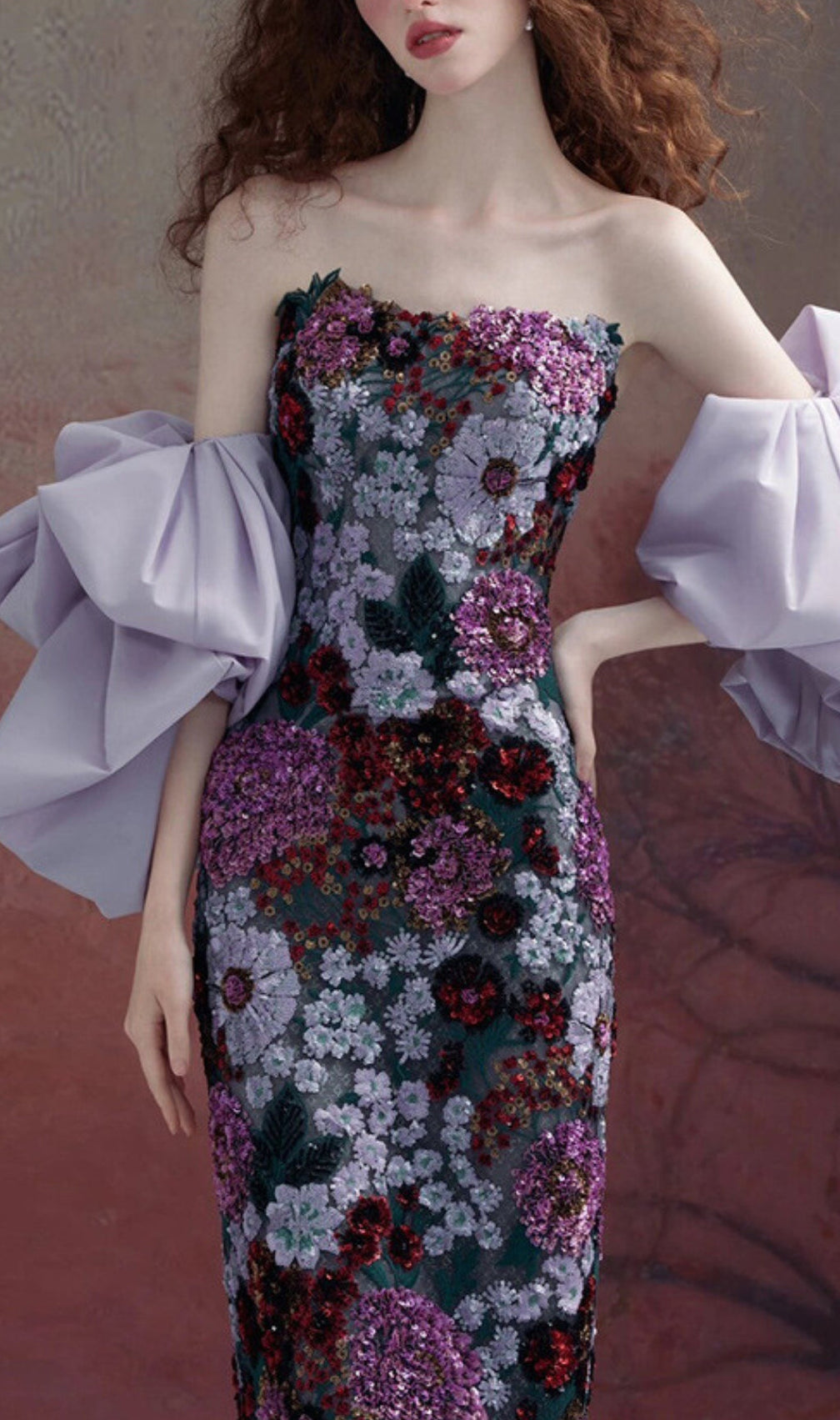 Anke Floral Sequin Maxi Dress