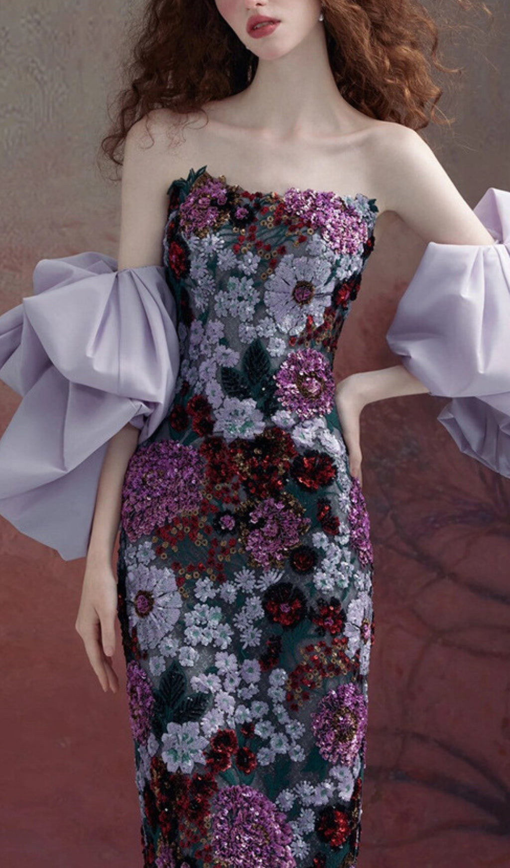 Anke Floral Sequin Maxi Dress