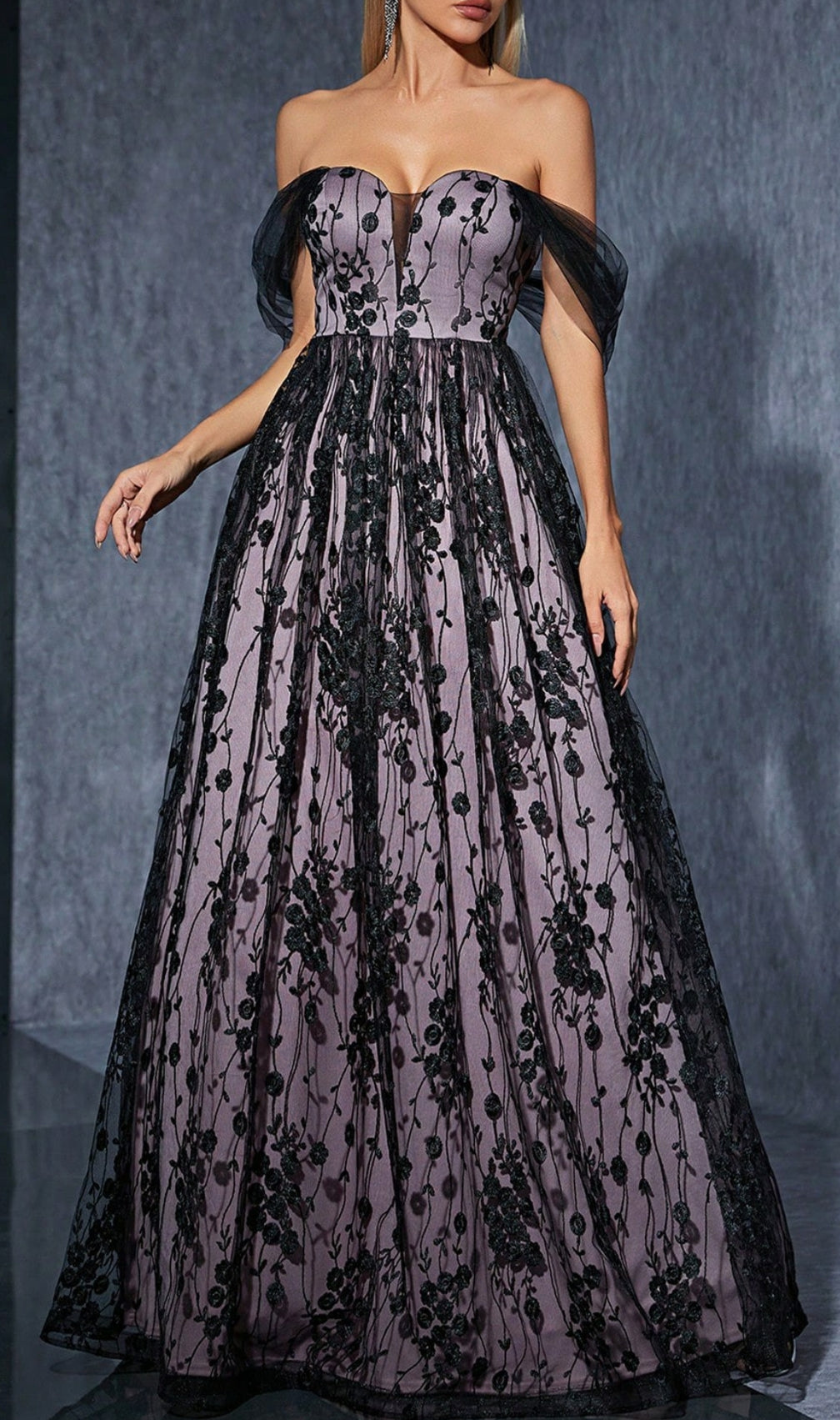 Darrah Floral Off-Shoulder Maxi Dress