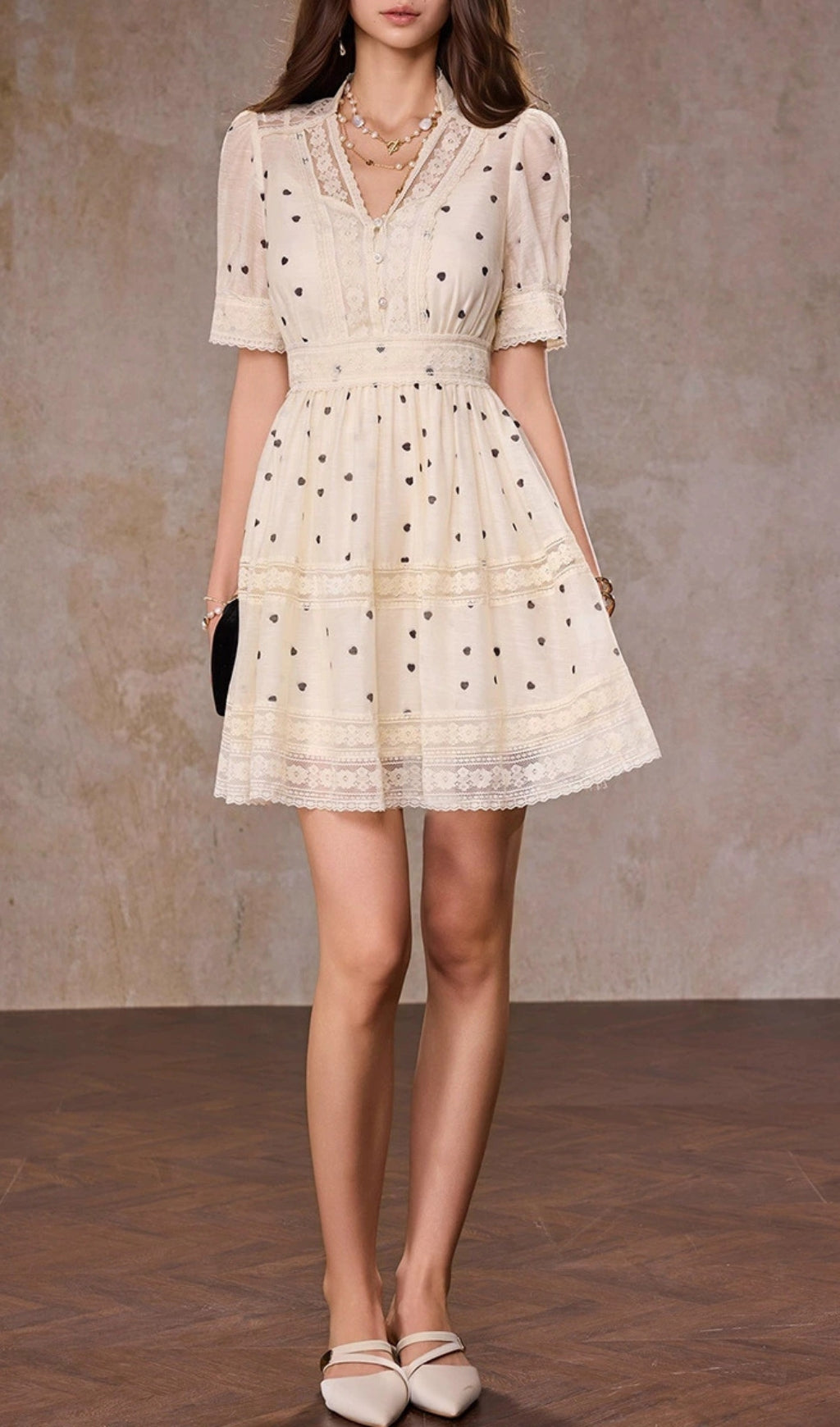 Günter Dot V-Neck Mini Dress