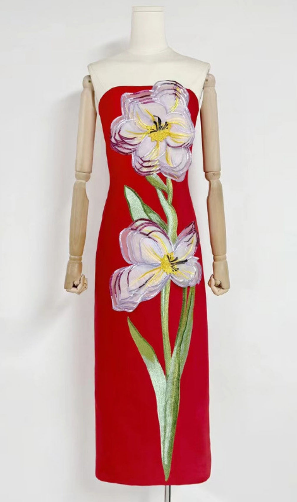 Freddy Strapless Flower Maxi Dress