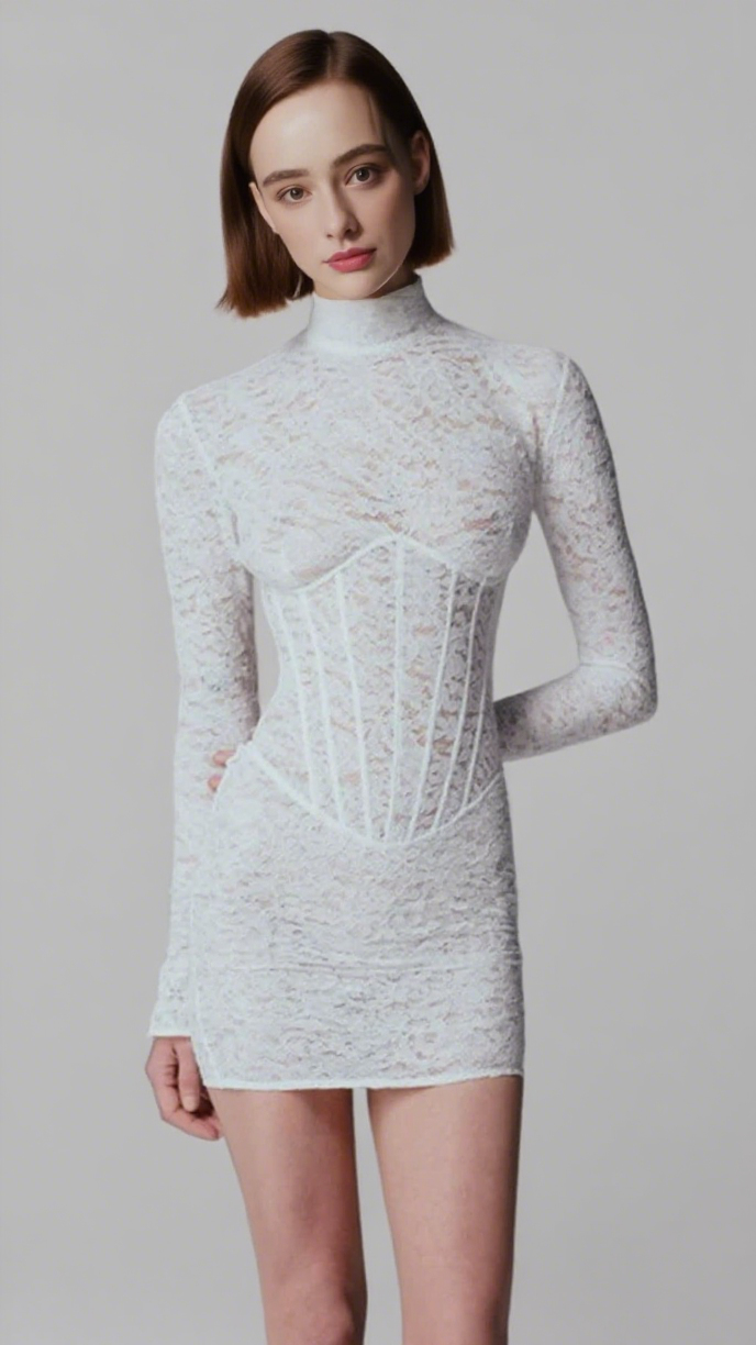 Lace Corset Mini Dress
