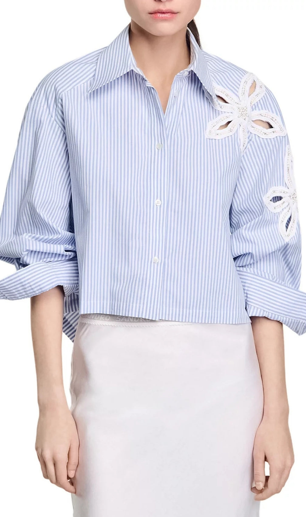 Embellished Cutout Shirt