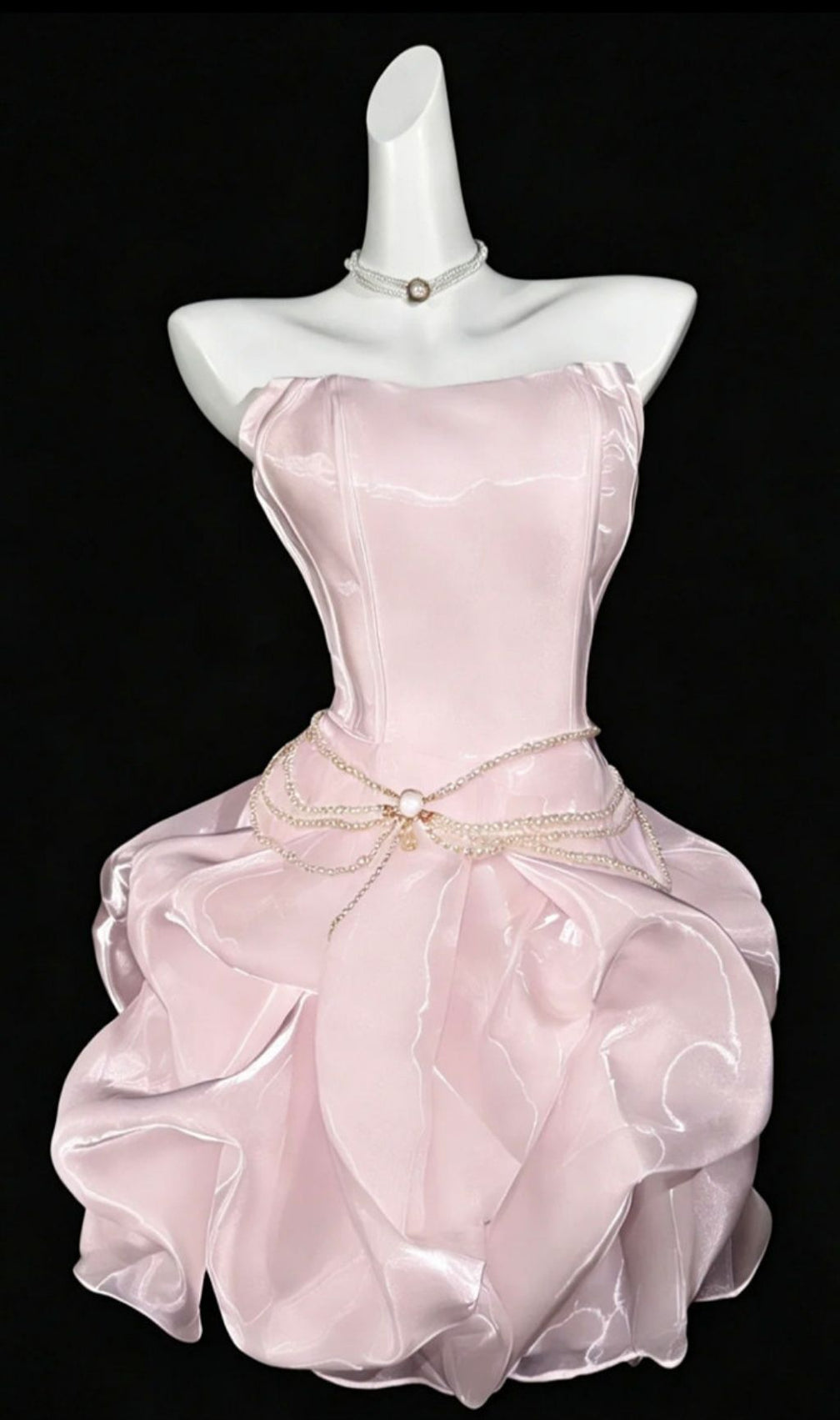 Krisalyn Pink Strapless Mini Dress