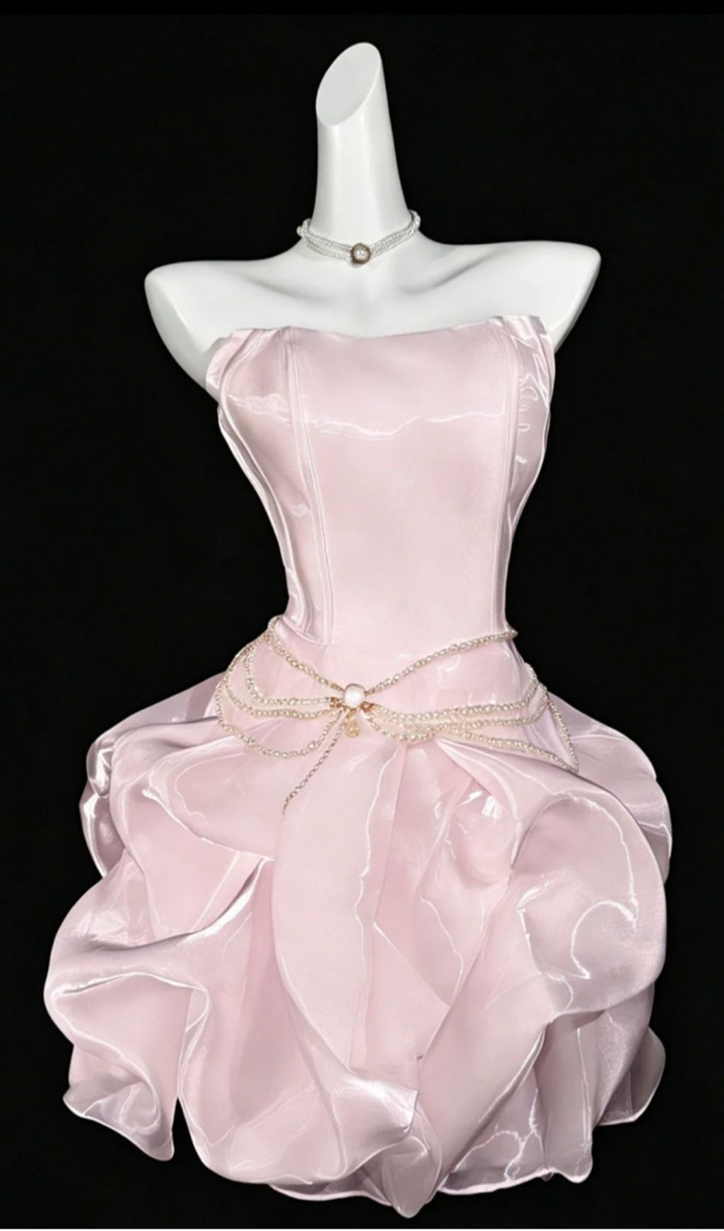 Krisalyn Pink Strapless Mini Dress