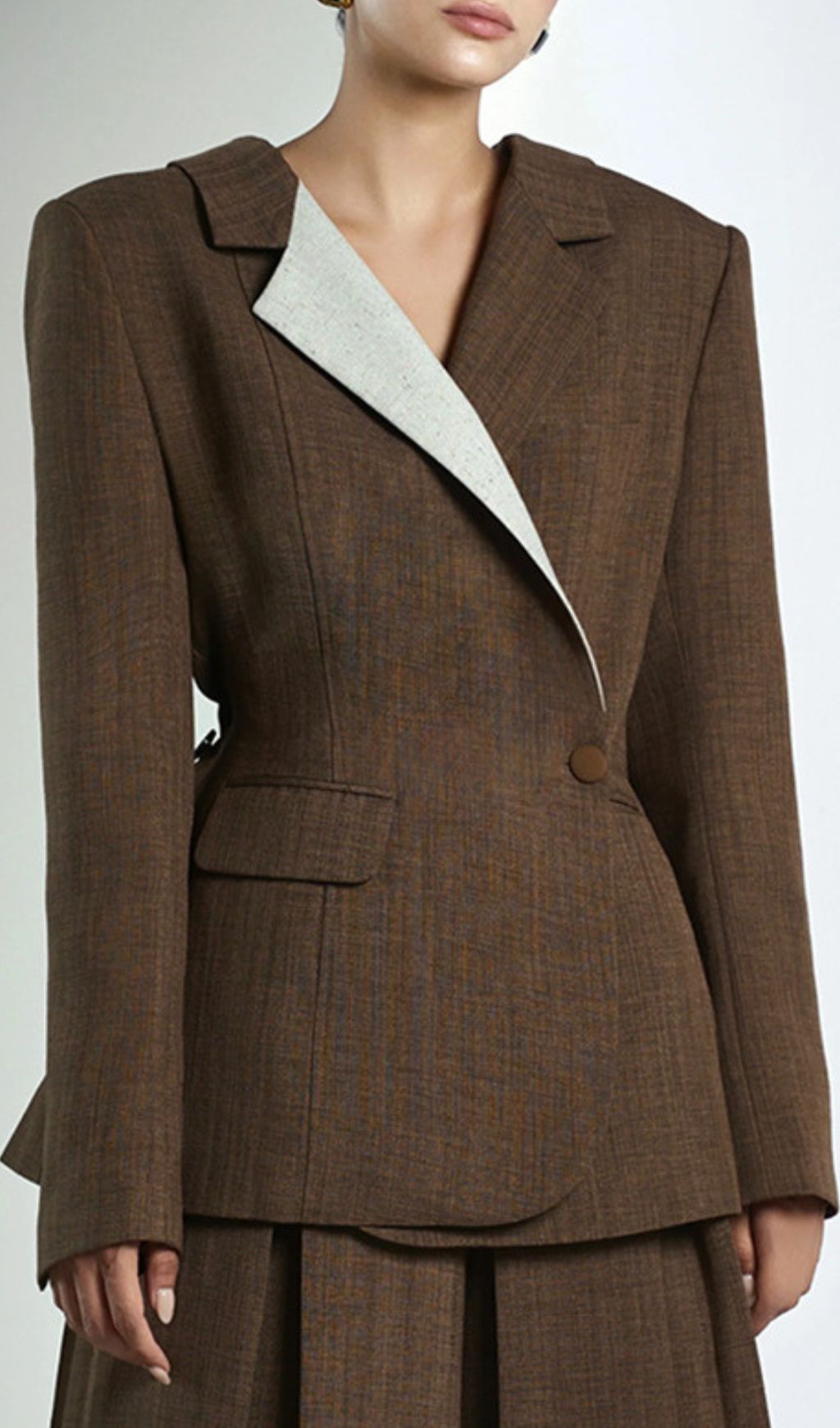 Giustina Contrast Stitching Blazer