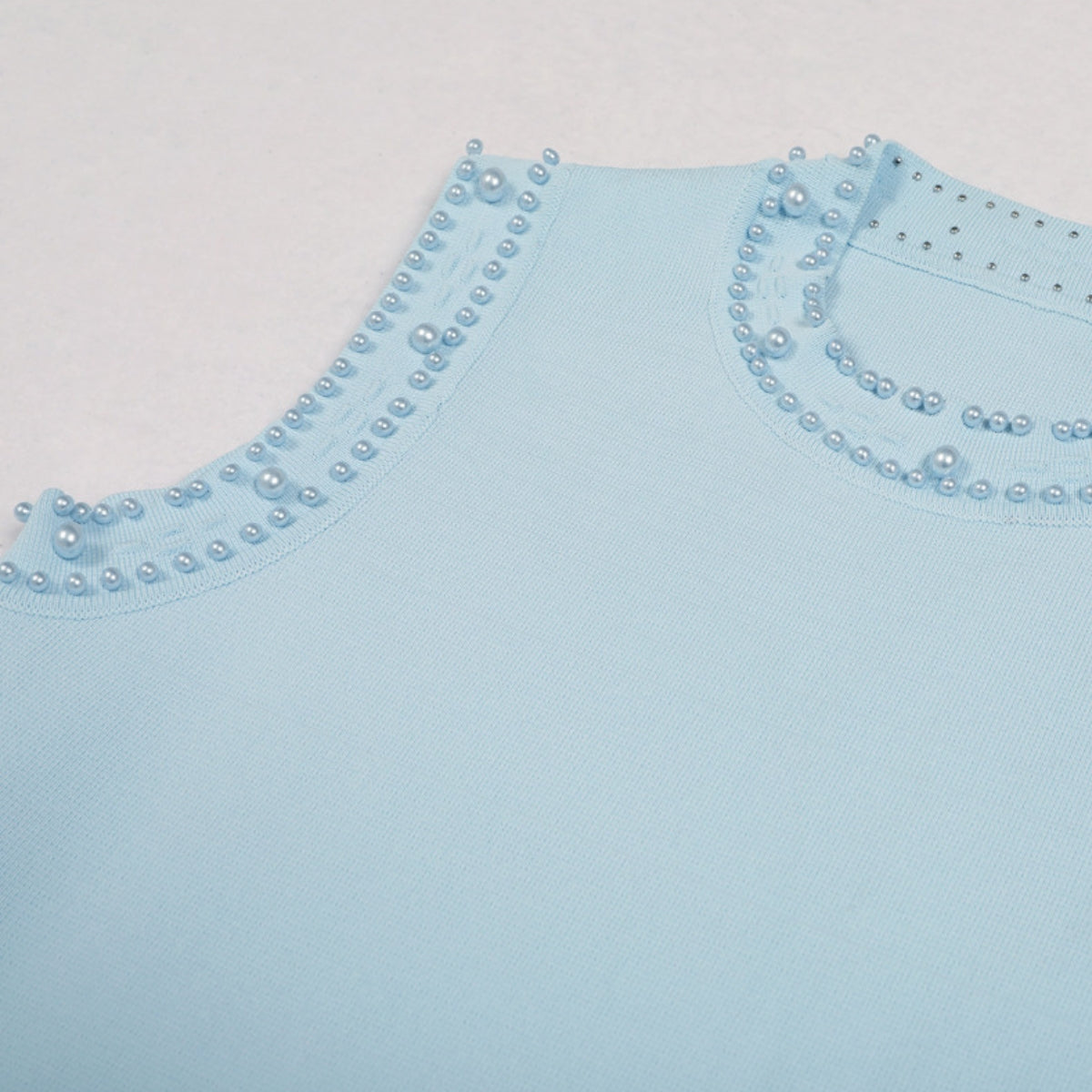 Edie Blue Bead Midi Dress & Cardigan