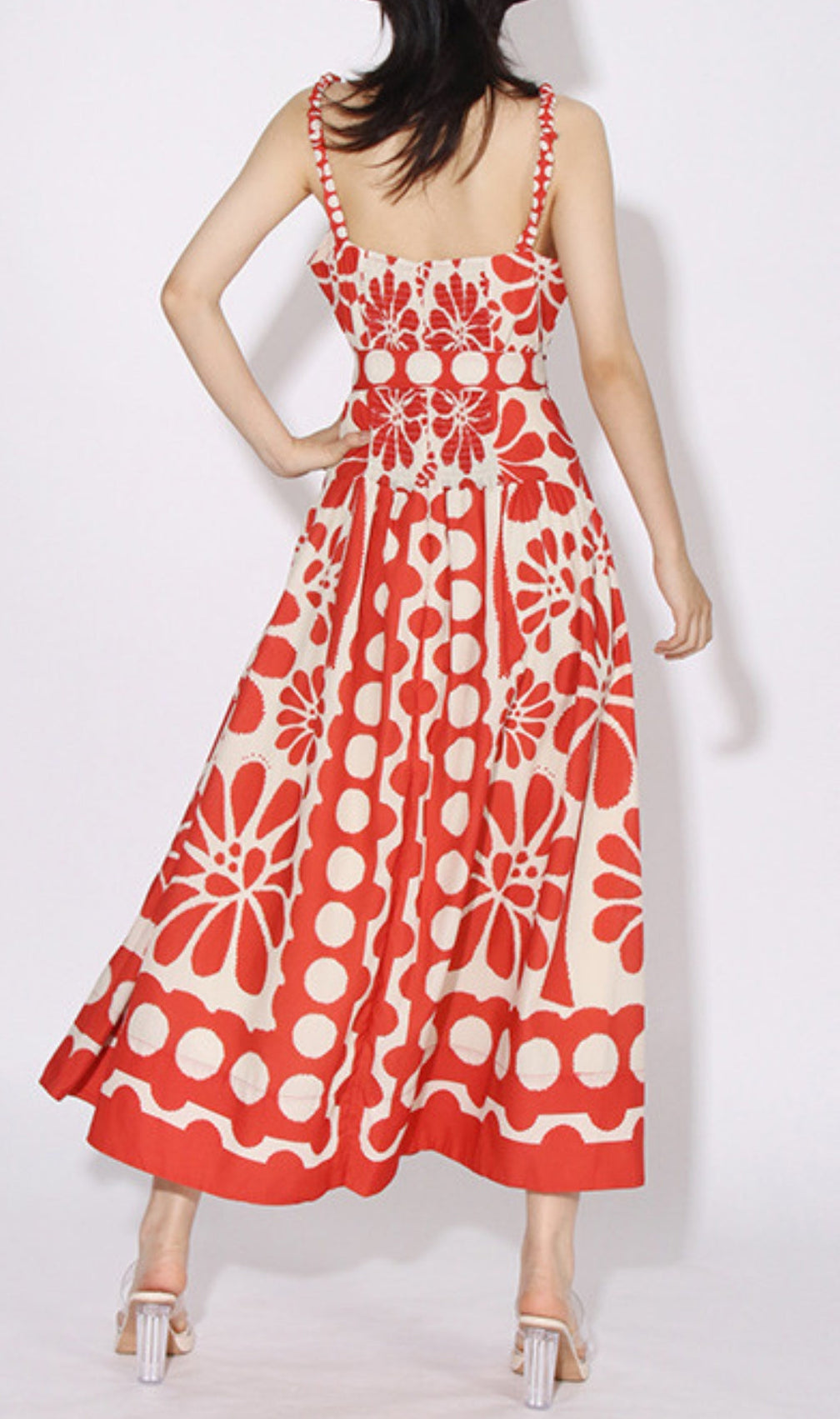Asatira Red Printed Maxi Dress