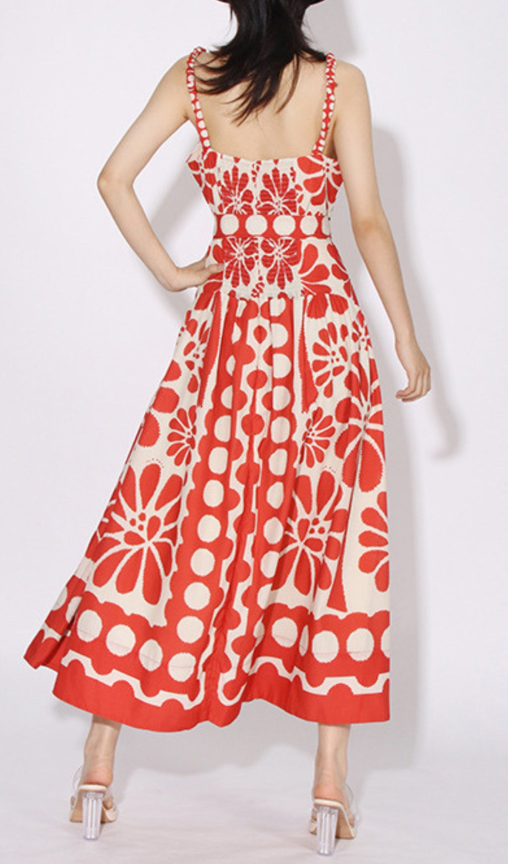 Asatira Red Printed Maxi Dress