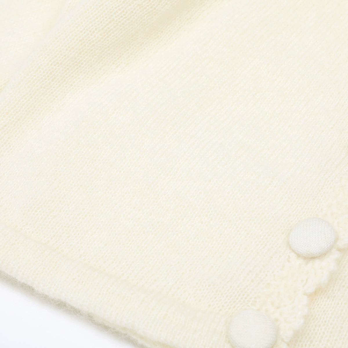 Jacques Ruffle Collar Cropped Knit Cardigan - Elegant Women's Sweater