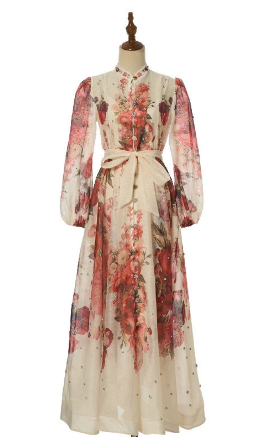 Karissa Elegant Floral Maxi Dress | Long Sleeve Romantic Gown for Women