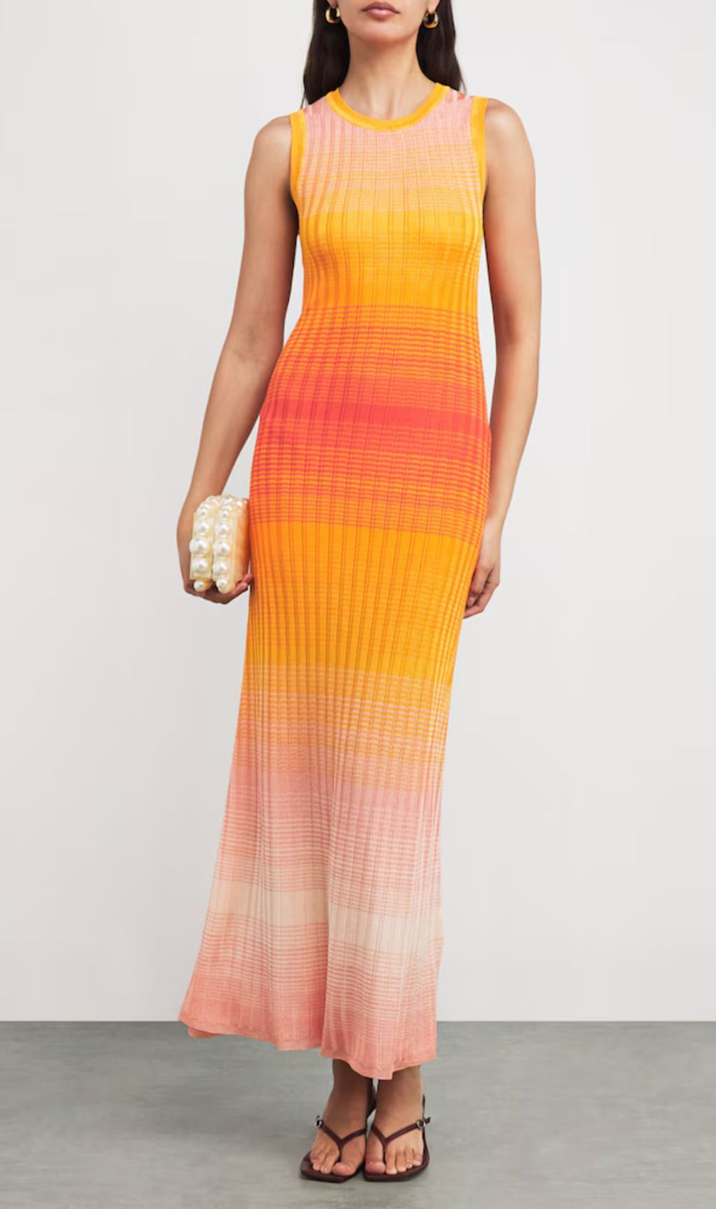 Tie-Dye Knitted Maxi Dress