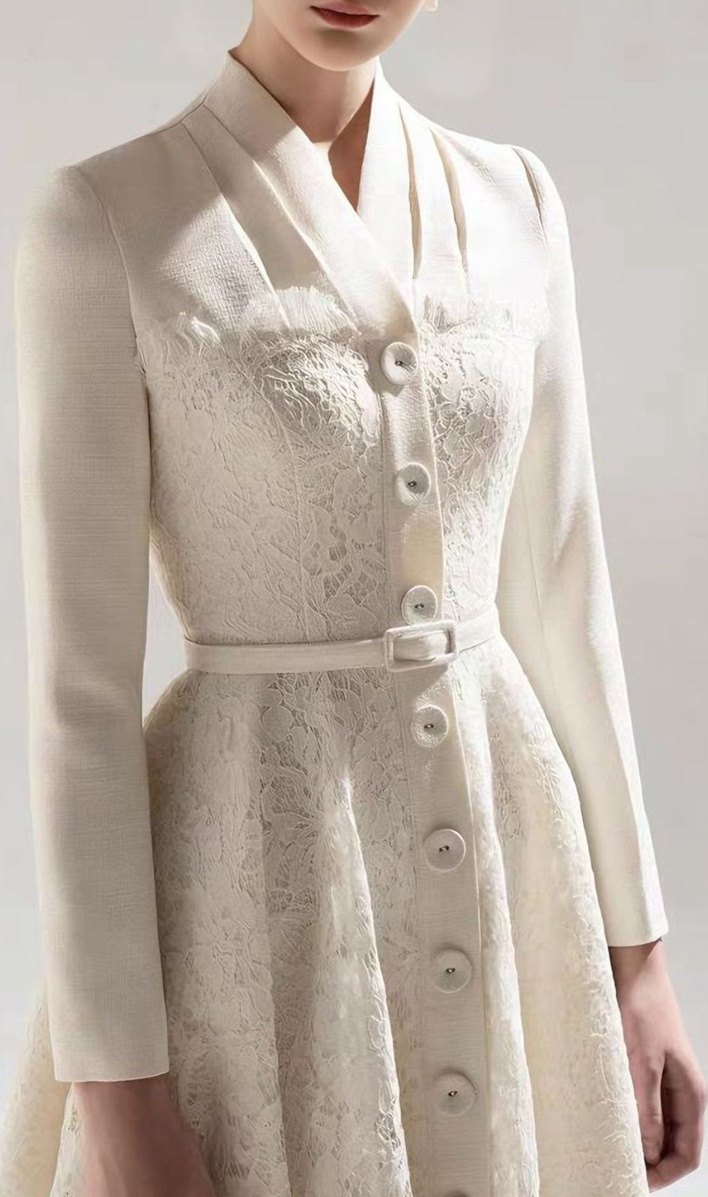 Jamir Elegant Lace Long Sleeve Midi Dress | Timeless Sophistication for Women