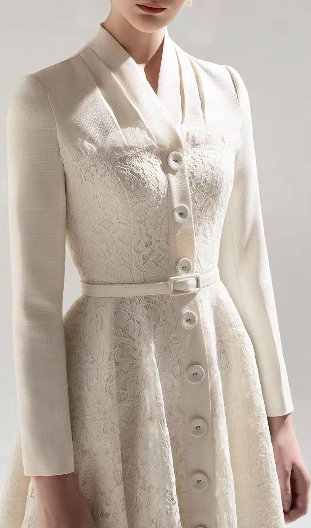 Jamir Elegant Lace Long Sleeve Midi Dress | Timeless Sophistication for Women