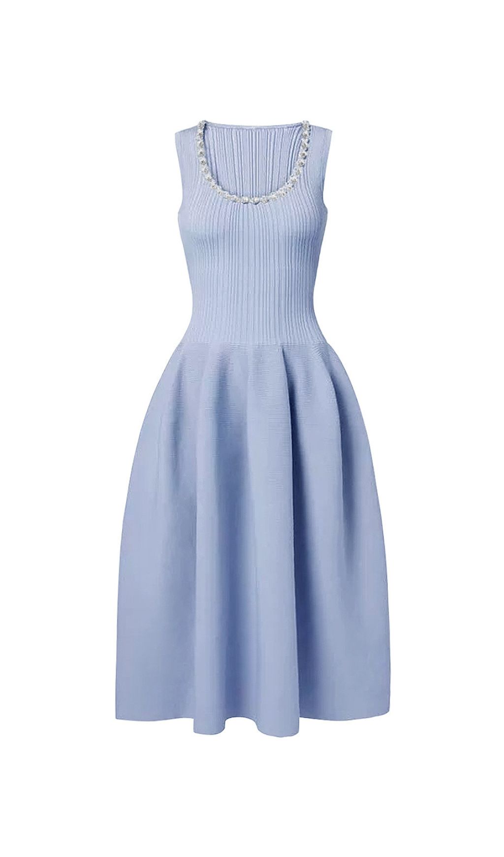 Faustine Knit Diamond Sleeveless Midi Dress