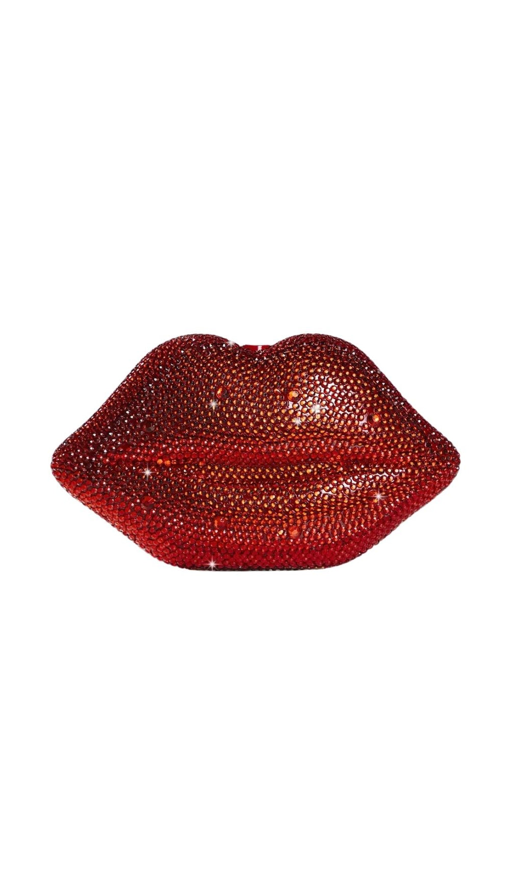 Adagio Flaming Red Crystal Lip Clutch – Dazzling Statement Bag