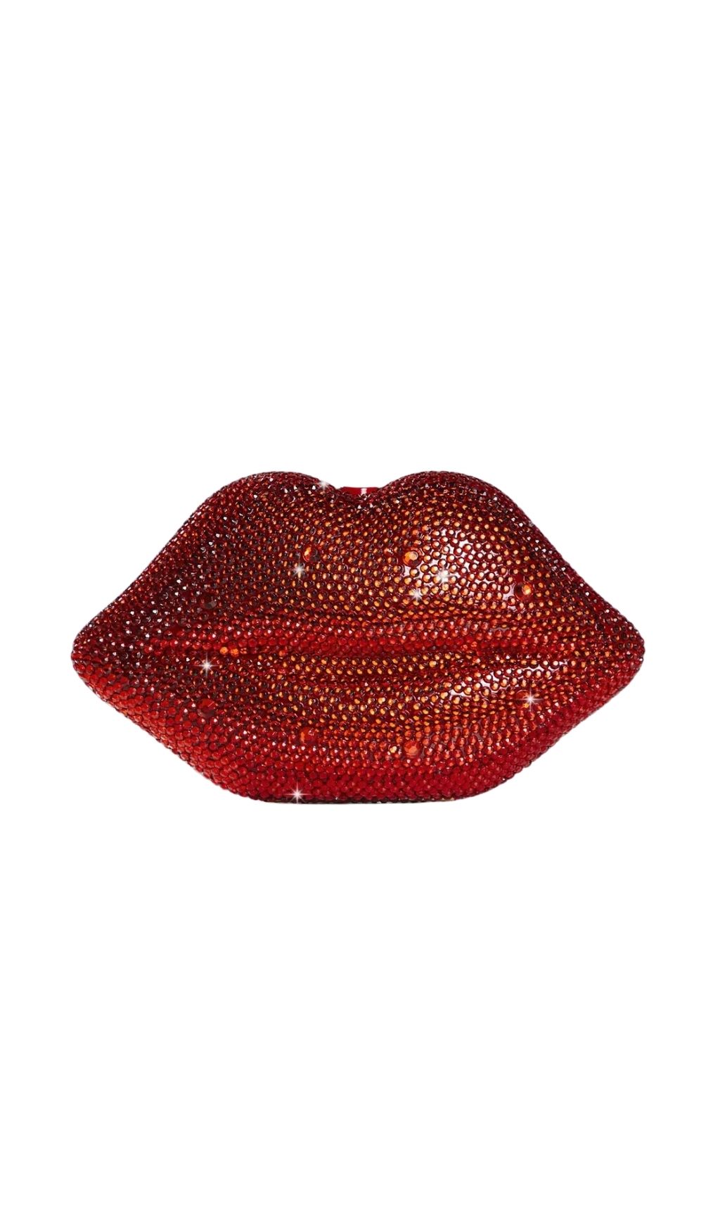 Adagio Flaming Red Crystal Lip Clutch – Dazzling Statement Bag