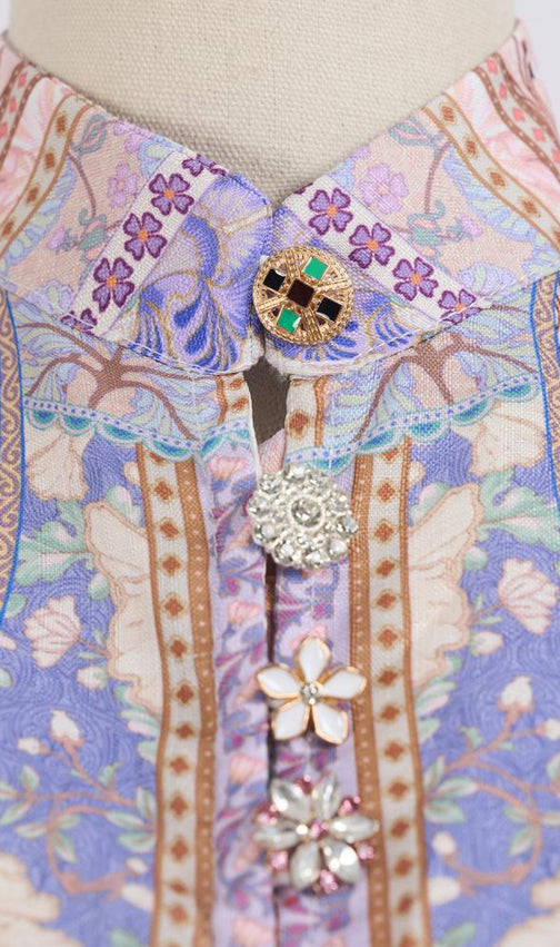 Glynnis Printed Long Sleeve Midi Dress