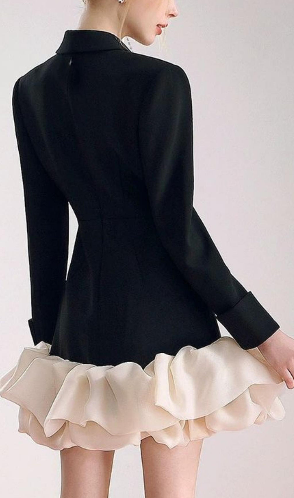 Beaded Embellished Suit Dress In Black