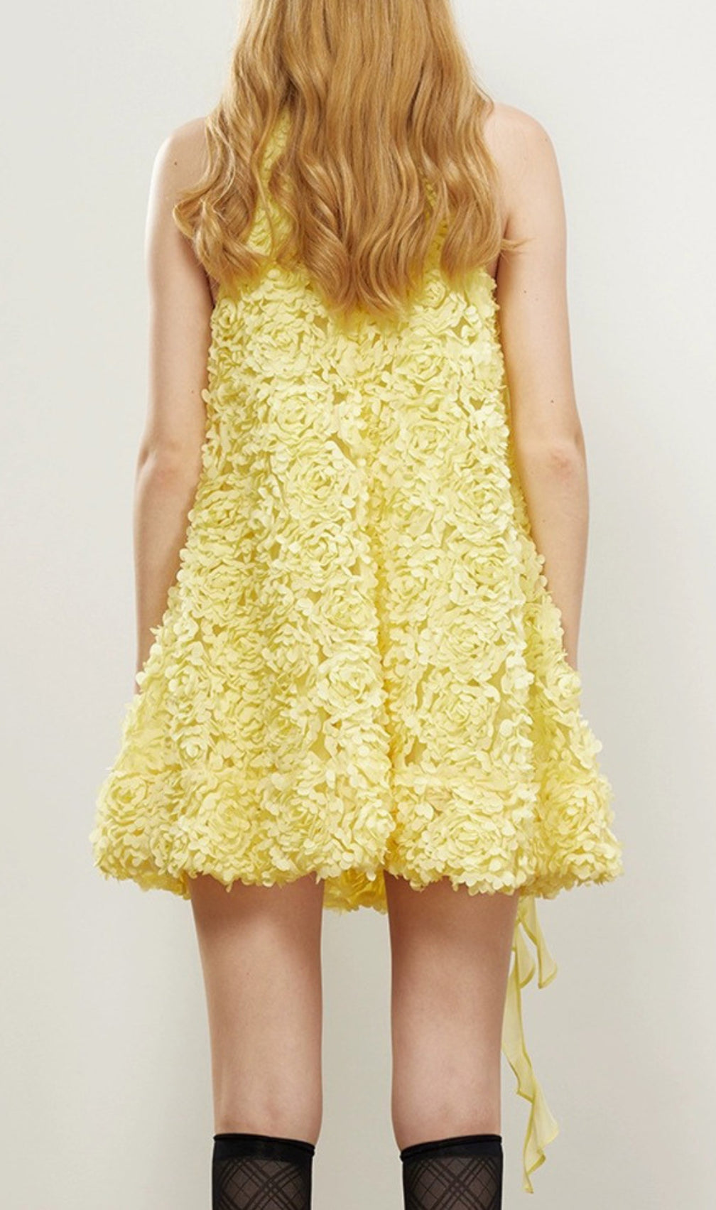 Danina Yellow Flower Mini Dress