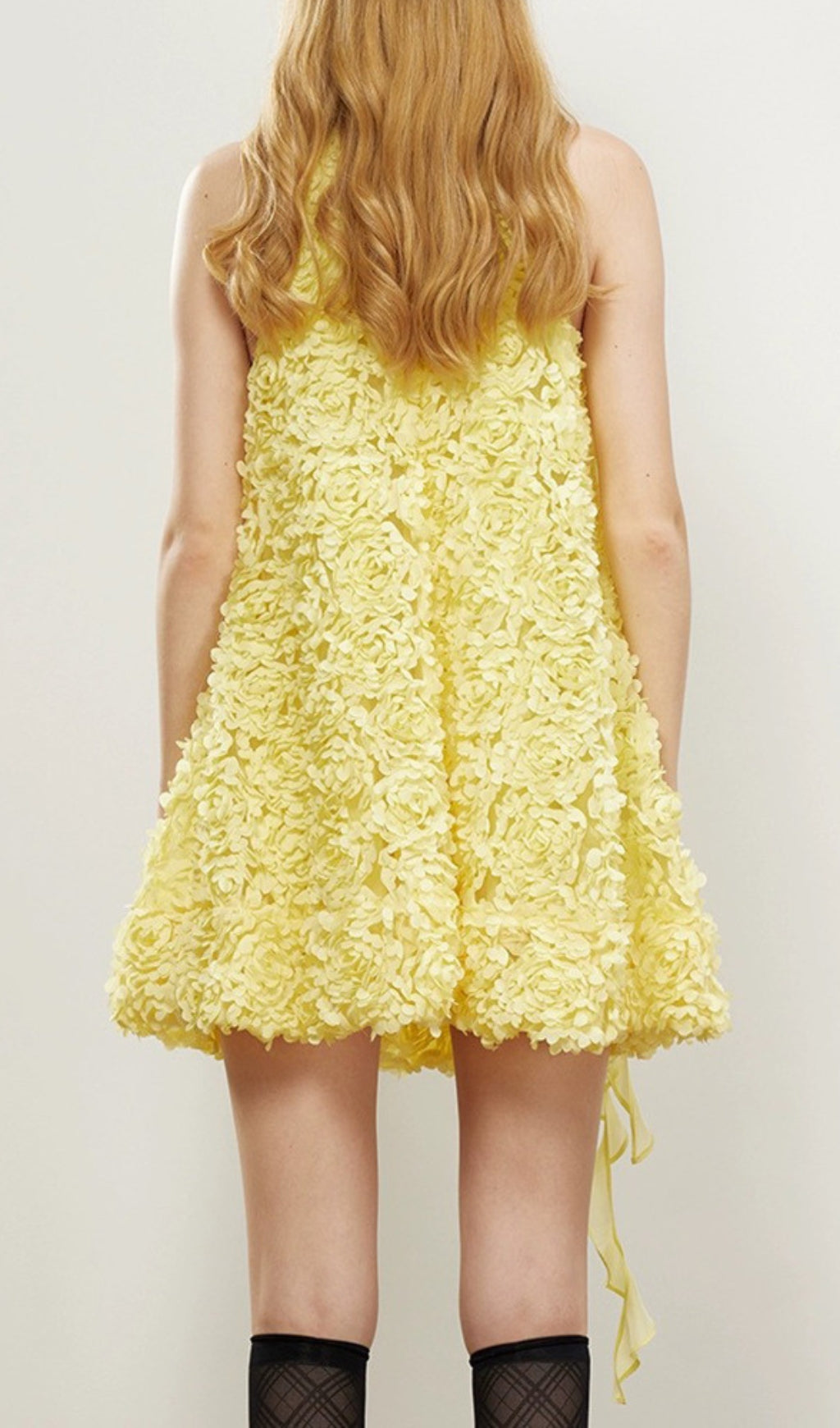 Danina Yellow Flower Mini Dress