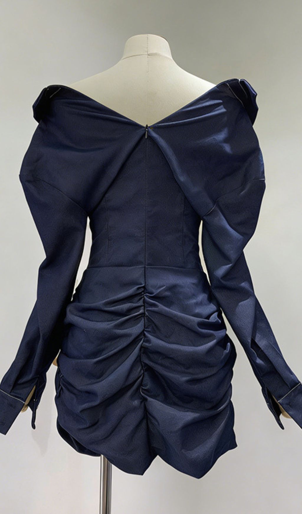 Jamila Off-Shoulder Long Sleeve Corset Denim Mini Dress