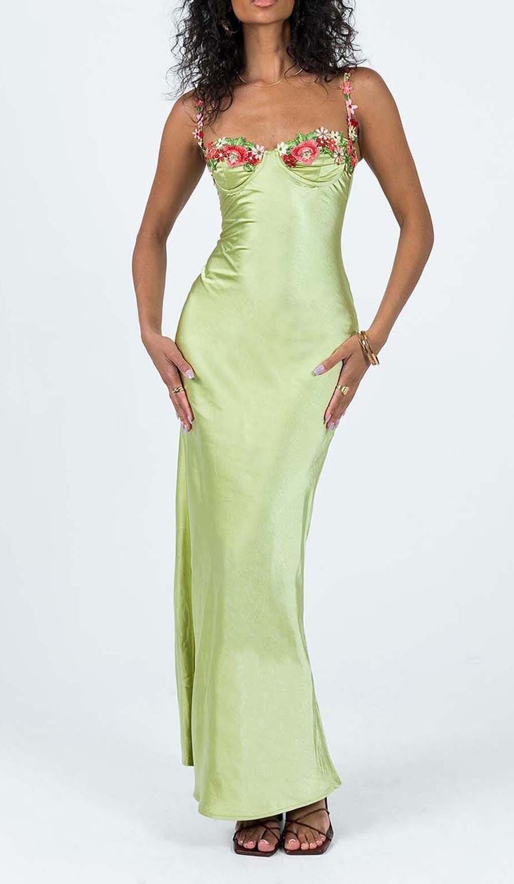 Blooming Elegance: Floral Strap Satin Mini Dress for Summer