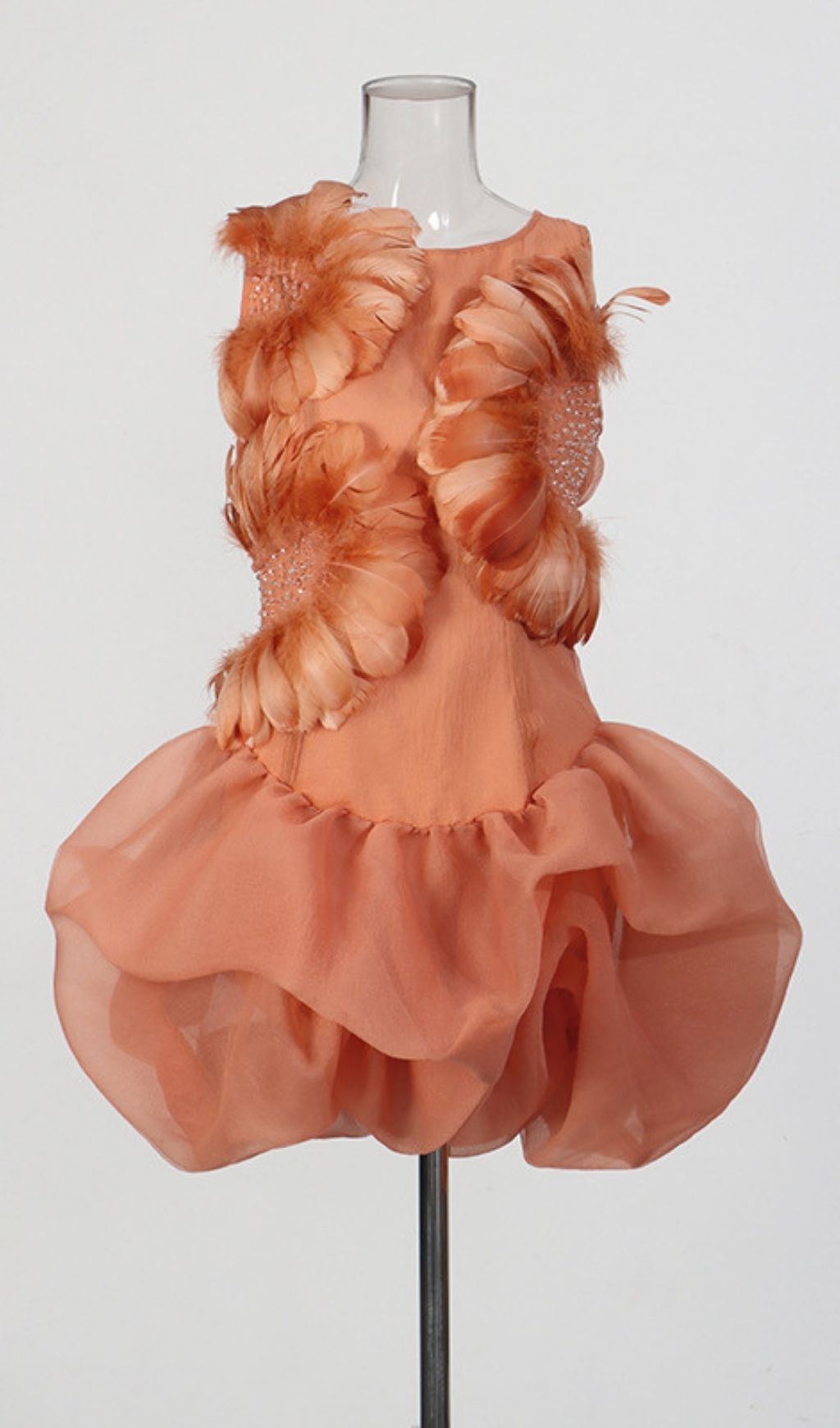 Kerrya Enchanting Floral Appliqué Sleeveless Mini Dress | Whimsical Bubble Hem