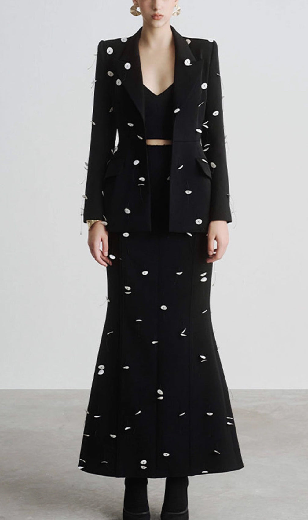 Averi Sequin Blazer Skirt Set