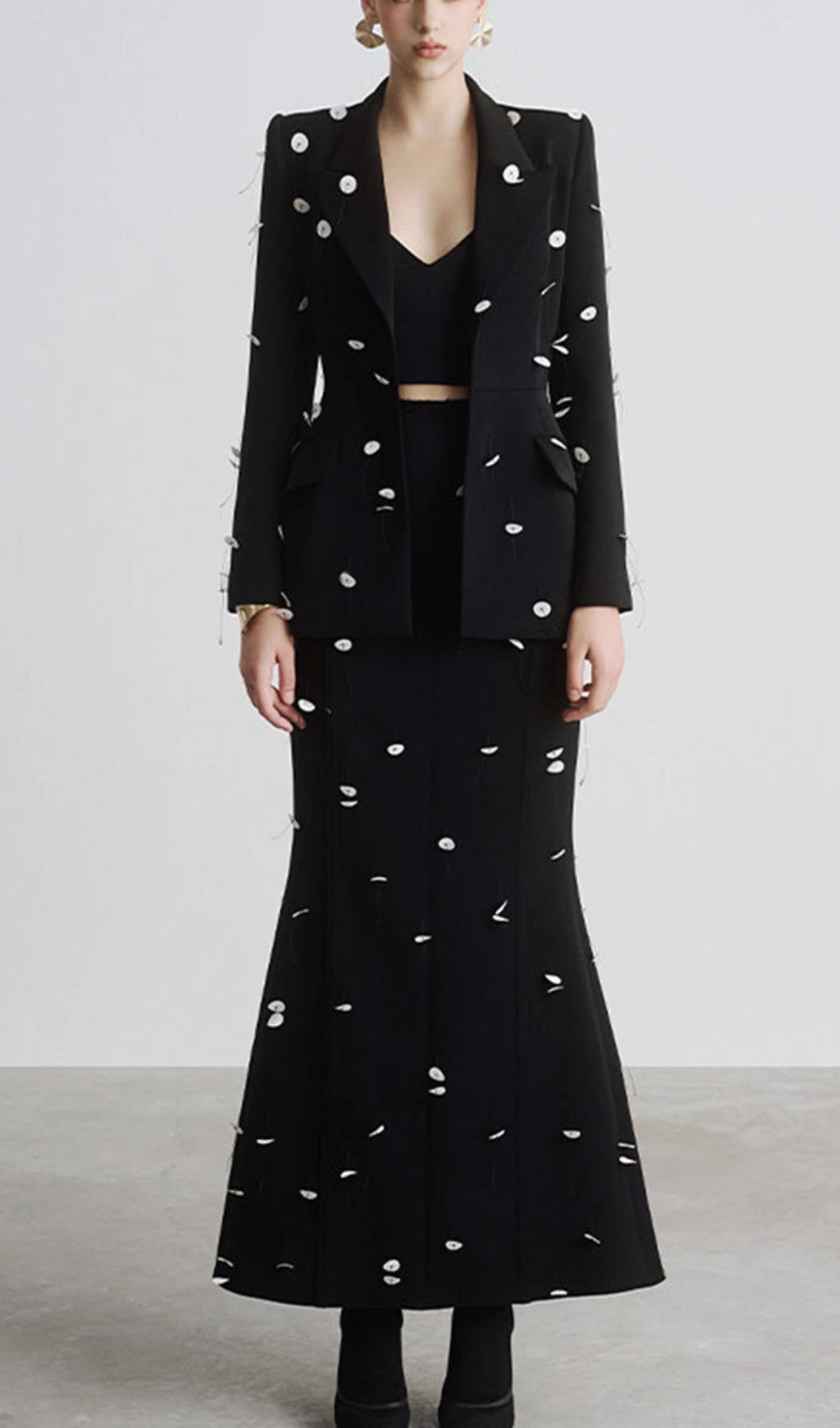 Averi Sequin Blazer Skirt Set