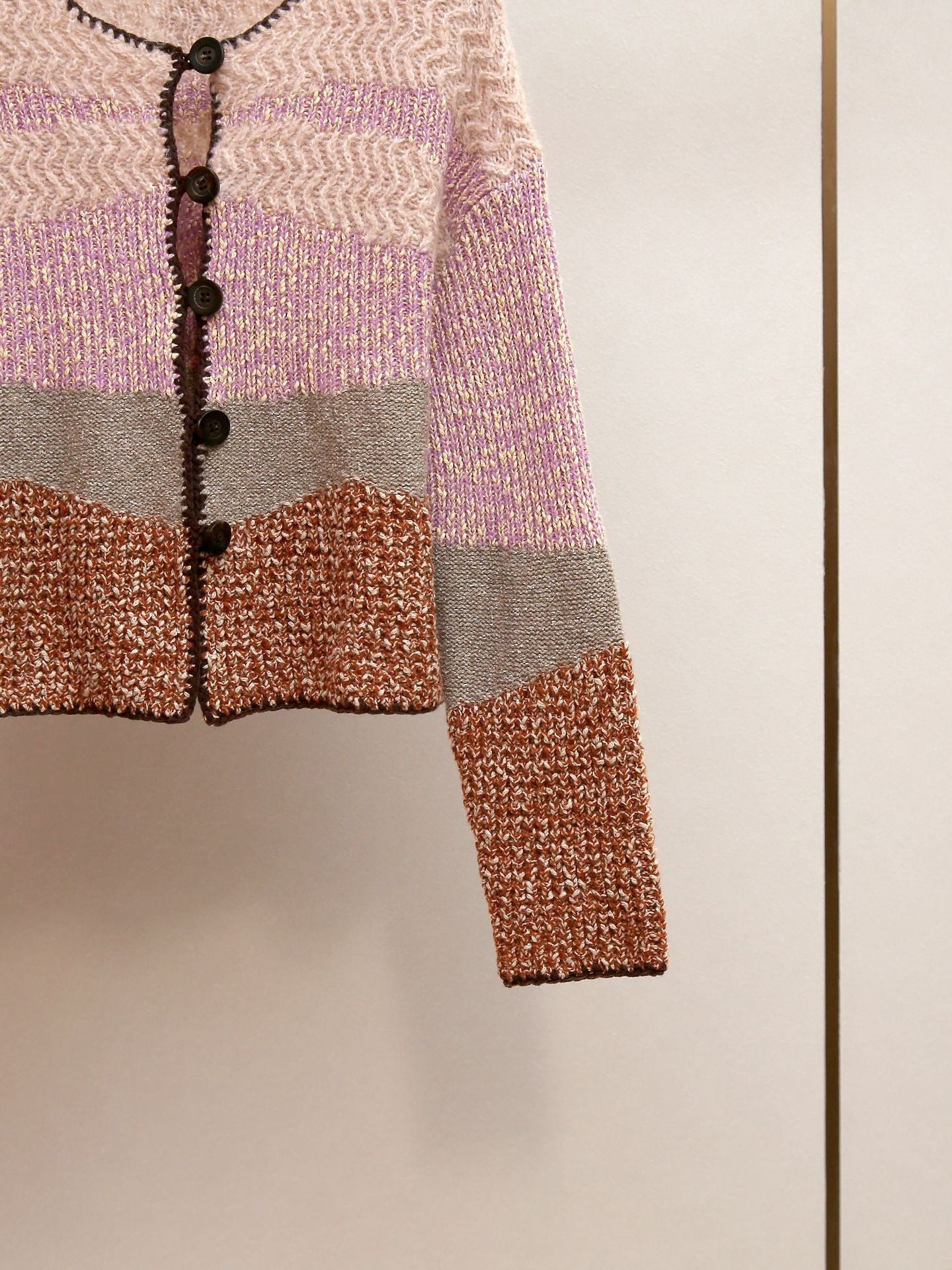 Hasel Multi-Color Striped Knit Cardigan - Chic Boho Layering for Women