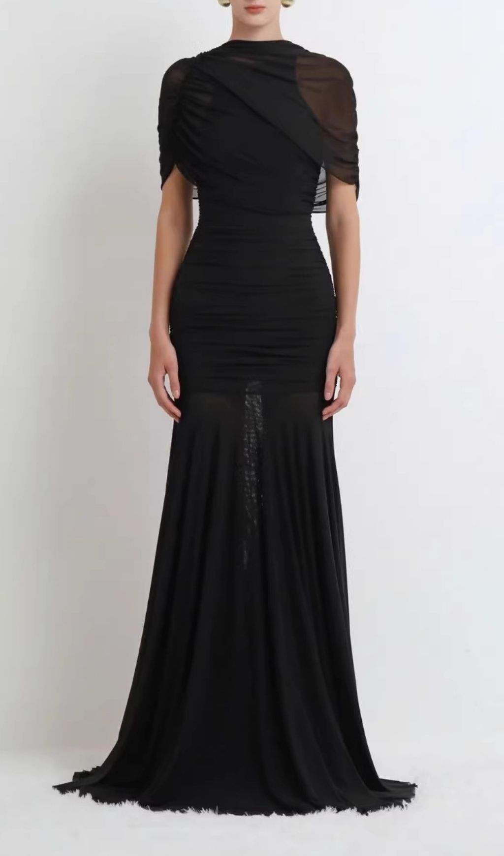 Kemi Elegant Ruched One-Shoulder Maxi Gown - Figure-Flattering & Sophisticated