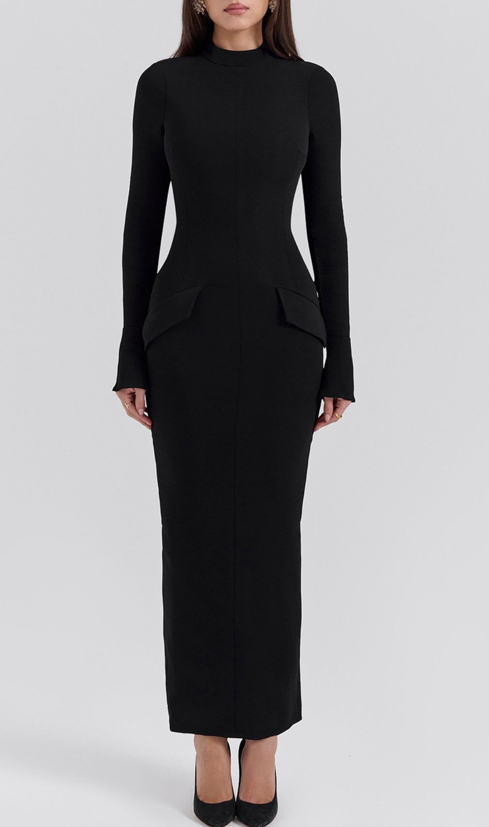 Buchanan Black Turtleneck Maxi Dress