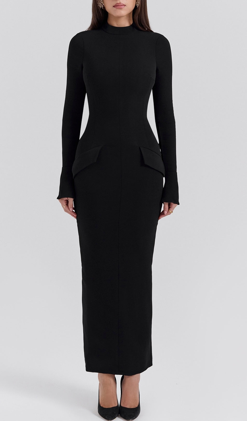 Buchanan Black Turtleneck Maxi Dress