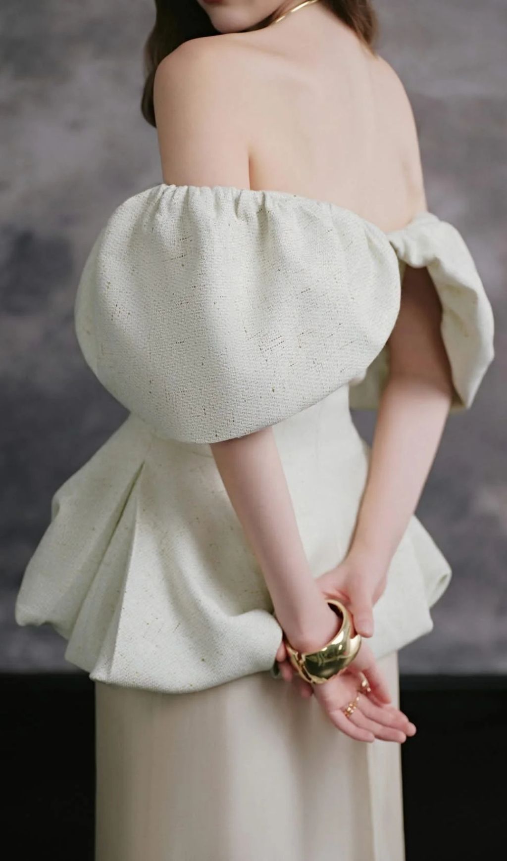 Liora Off-Shoulder Draped Top & Skirt Set