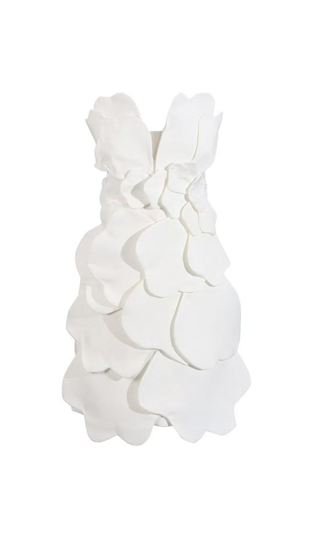 Strapless Leaf Detail Suede Dress