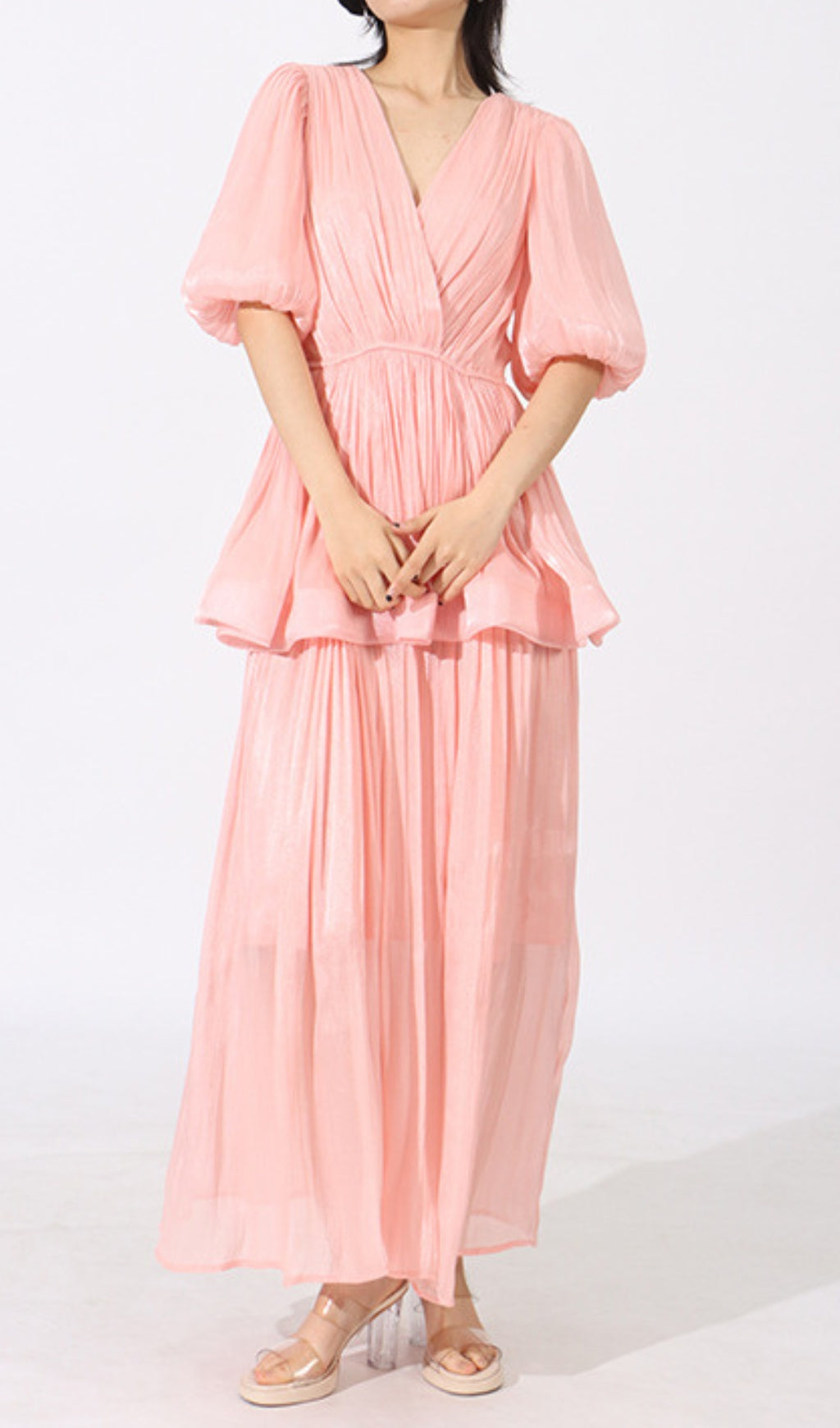 Elana Puff Sleeve Maxi Dress