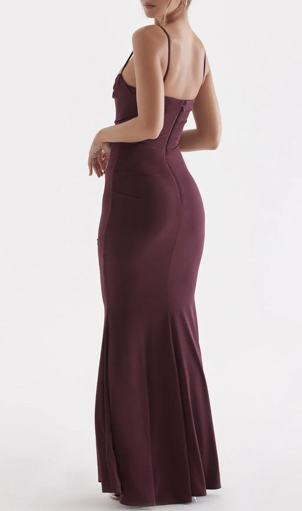 Dark Cherry Corset Maxi Dress
