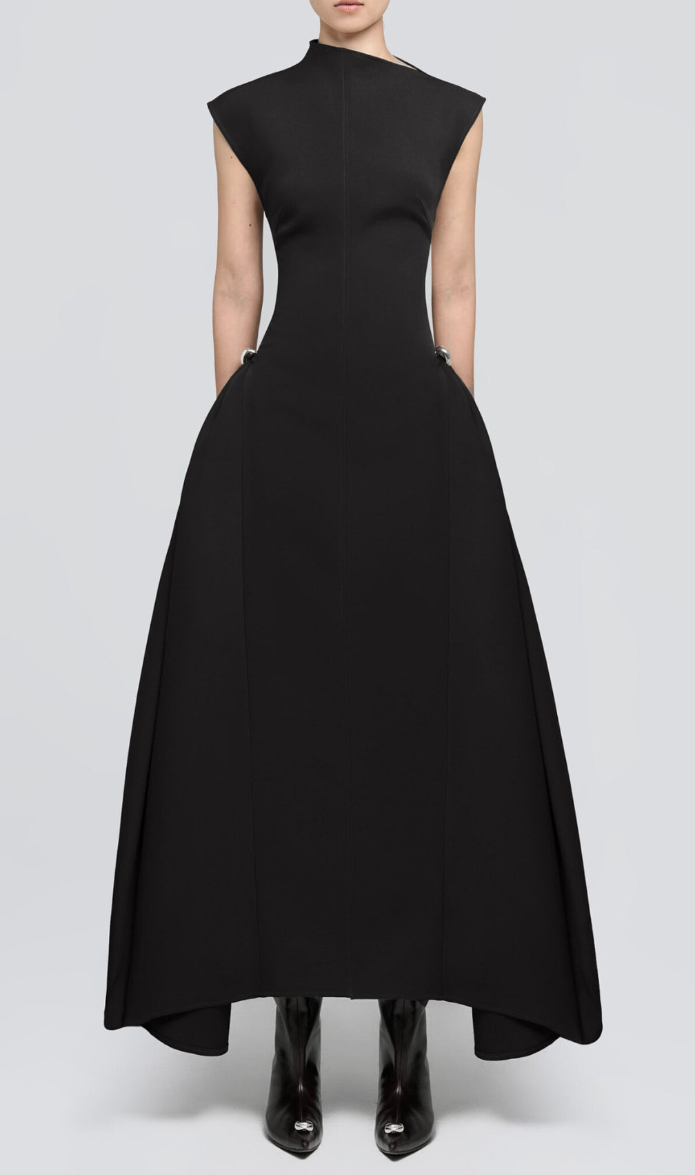 A Line Maxi Dress Black