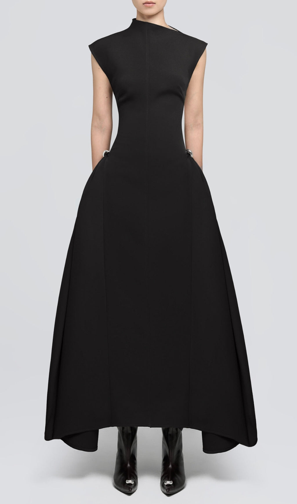 A Line Maxi Dress Black