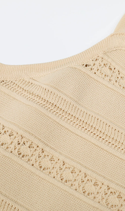 Kinsey Beige Knit Cardigan & Dress Set