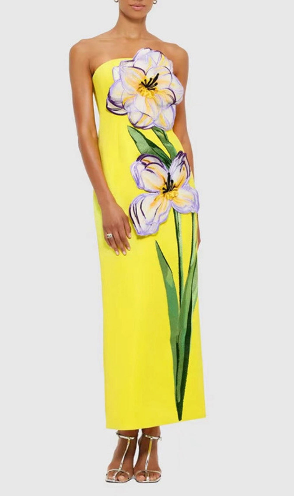 Freddy Strapless Flower Maxi Dress
