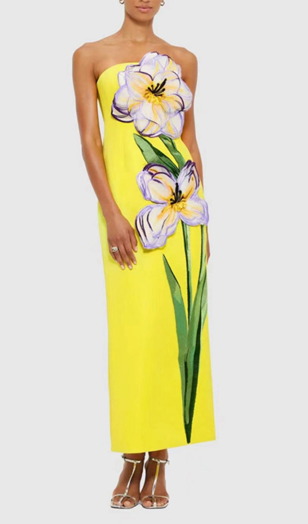 Freddy Strapless Flower Maxi Dress