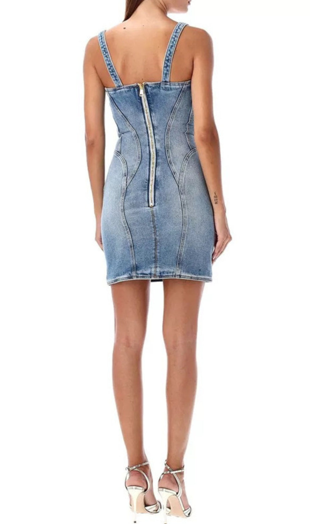 Denali Blue Buttons Denim Mini Dress